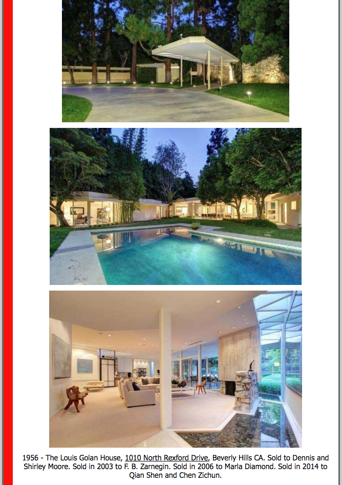 US Modernist Webpage showing Quincy Jones Homes